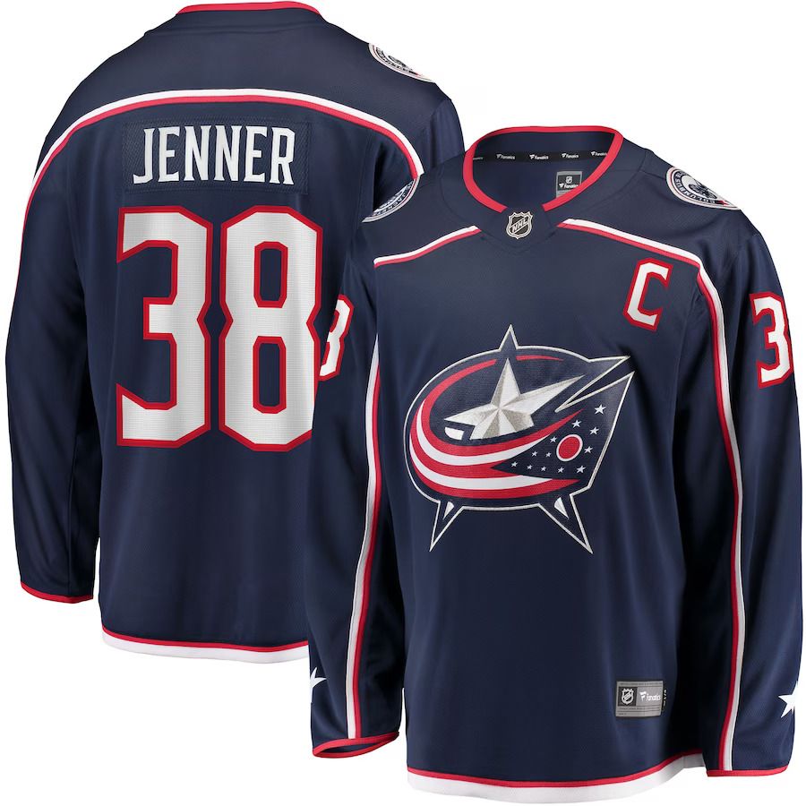 Men Columbus Blue Jackets #38 Boone Jenner Navy Home Breakaway Player NHL Jersey->columbus blue jackets->NHL Jersey